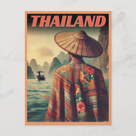 Bangkok stad Thailand oud Thais man reisgeschenken Briefkaart (Voorkant)