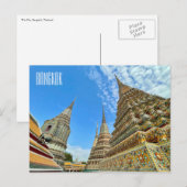 Bangkok stupas wat pho briefkaart (Voorkant / Achterkant)