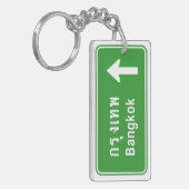 Bangkok ⚠ Thai verkeersbord ⚠ Sleutelhanger (Voorkant Links)