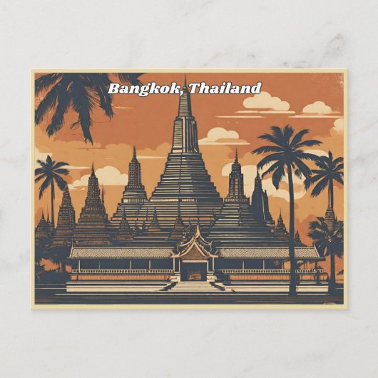 Bangkok Thailand Briefkaart (Voorkant)