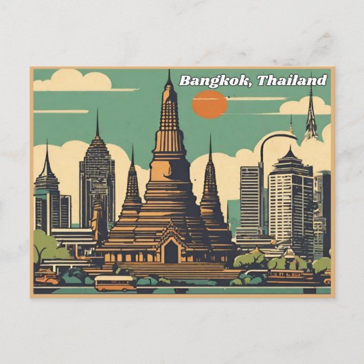Bangkok Thailand Briefkaart (Voorkant)