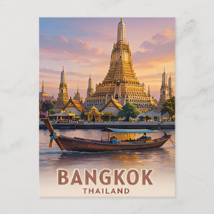 Bangkok Thailand Historische en Urbane Verkenning Briefkaart