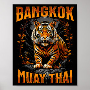 Bangkok Thailand Muay Thai Vechtkunsten Kickboksen Poster