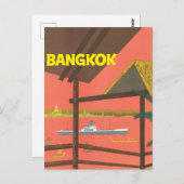  Bangkok Thailand Reis Briefkaart (Voorkant / Achterkant)