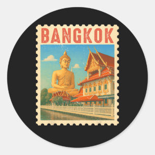 Bangkok Thailand Reis Souvenir Boeddha Thailand Ca Ronde Sticker