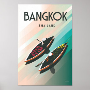 Bangkok thailand reisposter aziatisch pet poster