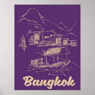 Bangkok, Thailand reisposter Poster
