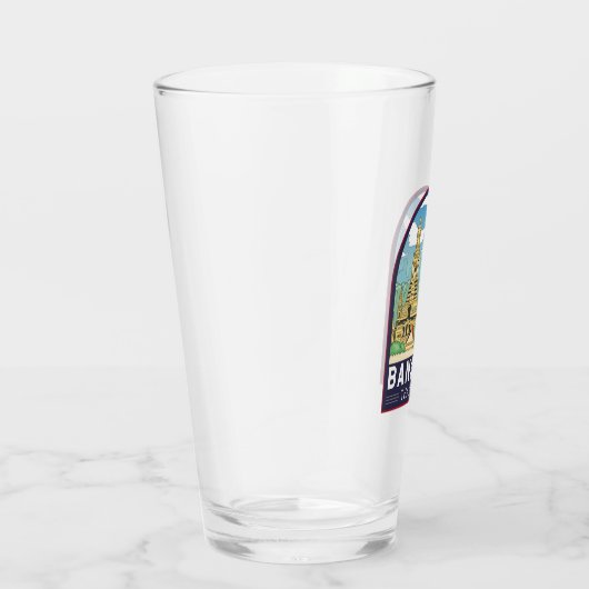 Bangkok Thailand Reizen Retro Embleem Glas (Rechts)