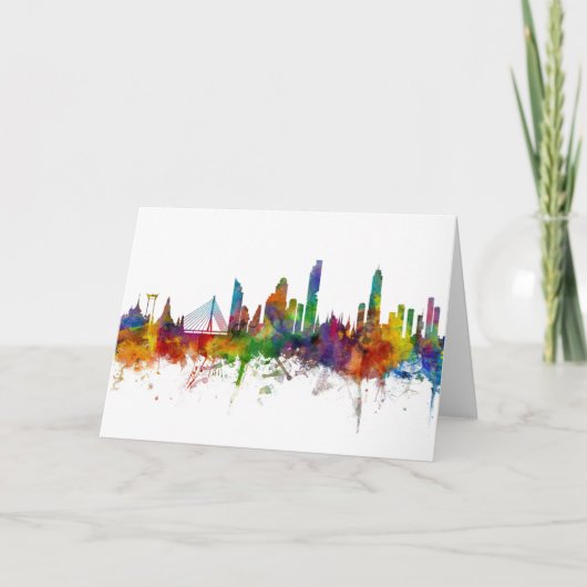 Bangkok Thailand Skyline Kaart (Voorkant)