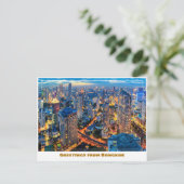 Bangkok Thailand Skyline Modern Briefkaart (Staand voorkant)