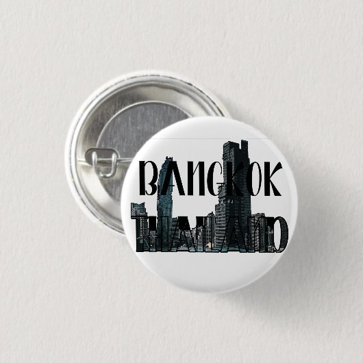 Bangkok Thailand - Stad, Reizen, Thai Ronde Button 3,2 Cm (Voorkant /achterkant)