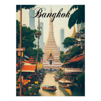 Bangkok Thailand Tempel Reisposter Perfect Poster