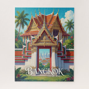 Bangkok Thailand Thais Tempel Toegangspoort Reizen Legpuzzel