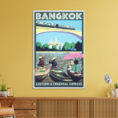 Bangkok, Thailand Vintage Travel Print (Insitu (Woonkamer))