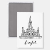 Bangkok Thailand Wat Arun  Magneet (Voorkant / Achterkant)