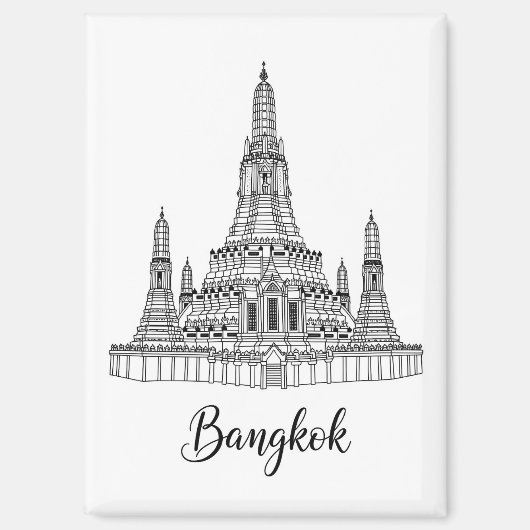 Bangkok Thailand Wat Arun  Magneet (Voorkant)