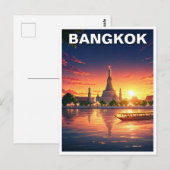 Bangkok Thailand Wat Arun Sunset Briefkaart (Voorkant / Achterkant)