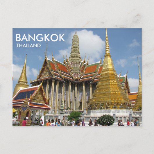 Bangkok Thailand Wat Phra Kaew Emerald Buddha Briefkaart (Voorkant)