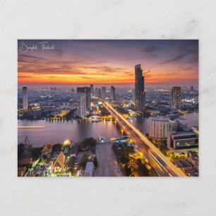  Bangkok Thailand Wat Travel waterverf Briefkaart