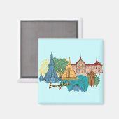 Bangkok, Thailand Wereldberoemde stad Magneet (Voorkant / Achterkant)