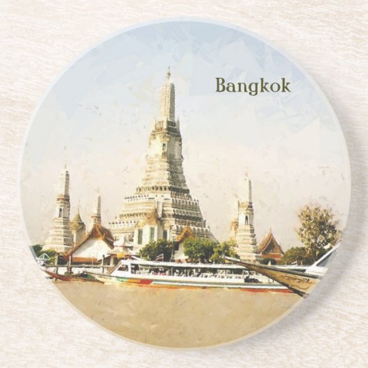 Bangkok, Thailand Zandsteen Onderzetter (Voorkant)
