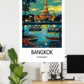 Bangkok Travel Poster (Thuiskantoor)