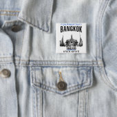 Bangkok Vierkante Button 5,1 Cm (In situ)