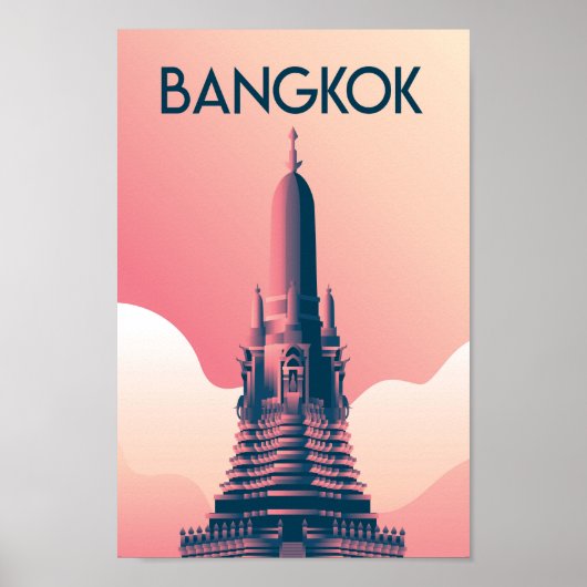 Bangkok vintage-poster poster (Voorkant)
