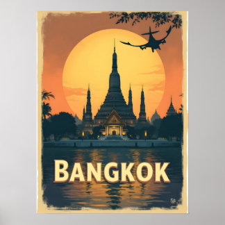 Bangkok vintage reisposter poster