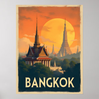 Bangkok vintage reisposter poster
