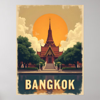 Bangkok vintage reisposter poster