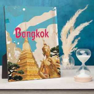 Bangkok Vintage Travel Poster Fotoplaat