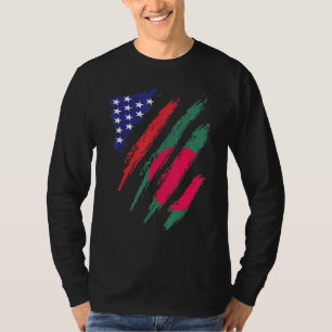 Bangladesh American Grown Flag USA Patriot Heritag T-shirt