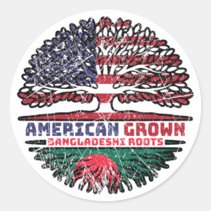 Bangladesh Bangladesh American USA Ronde Sticker
