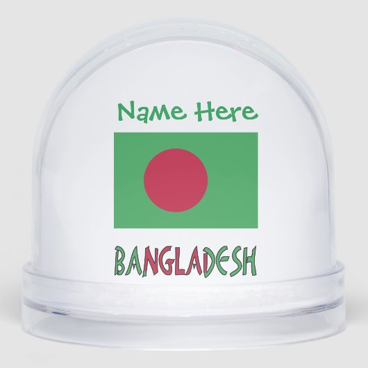 Bangladesh Bangladeshi Vlag Groene Personalisatie Sneeuwbol (Voorkant)