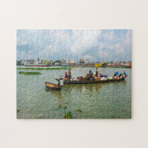 Bangladesh bootvluchtelingen. legpuzzel