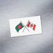 Bangladesh & Canada Flag Magnet – Cultural Pride (In Situ)