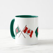 Bangladesh & Canada Flag Mug – Cultural Pride Gift (Devant gauche)