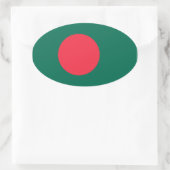 Bangladesh Flag Oval Sticker (Tas)