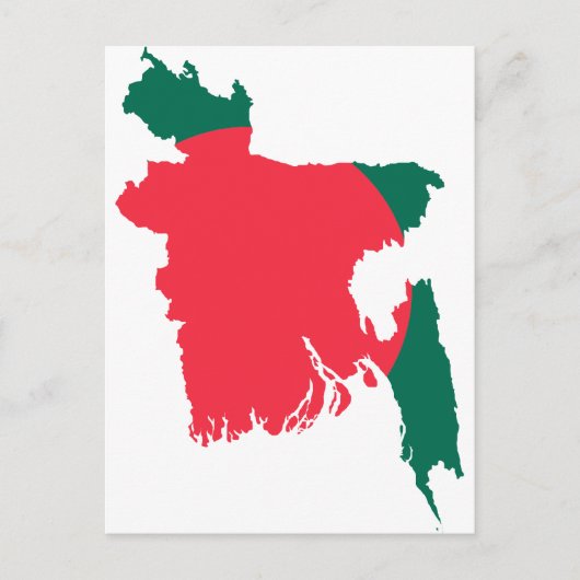 Bangladesh-kaart BD Briefkaart (Voorkant)