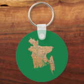 Bangladesh Map Sleutelhanger (Voorkant)
