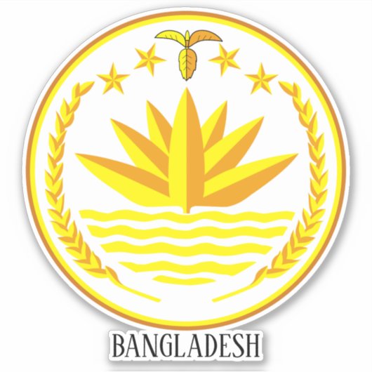 Bangladesh Nationaal Embleem Patriottisch Sticker (Voorkant)
