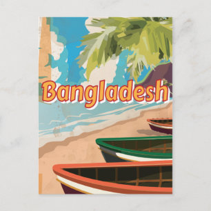 Bangladesh Vintage vakantieposter Briefkaart