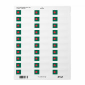 Bangladesh-vlag Etiket (Full Sheet)