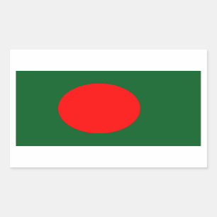 Bangladesh-vlag Rechthoekige Sticker
