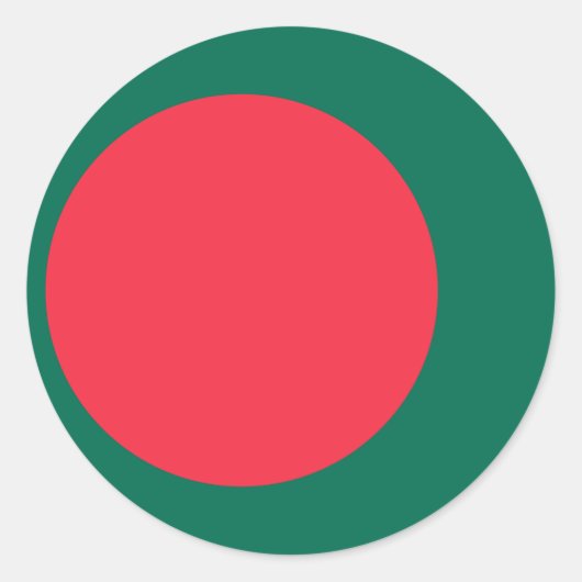 Bangladesh-vlag Ronde Sticker (Voorkant)