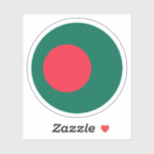 Bangladesh Vlaggen Ronde Sticker (Vel)