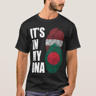 Bangladeshi en Letse mix DNA erfgoed vlag T-shirt