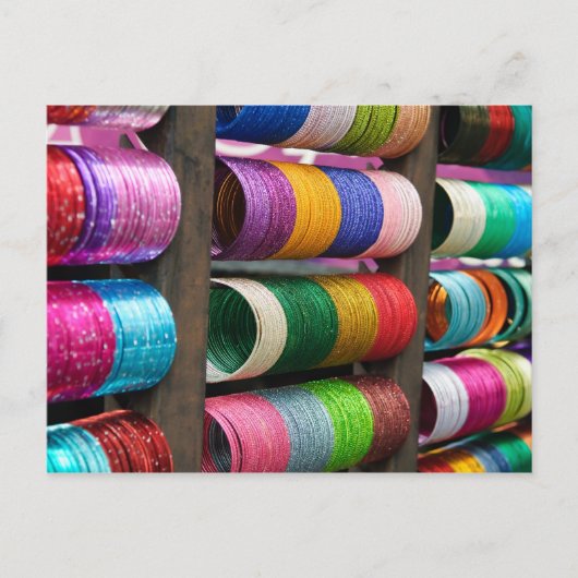 Bangles à vendre en Inde Carte postale (Devant)