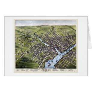 Bangor, JE carte panoramique - 1875